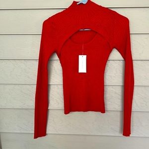 Pink Rose ribbed sweater